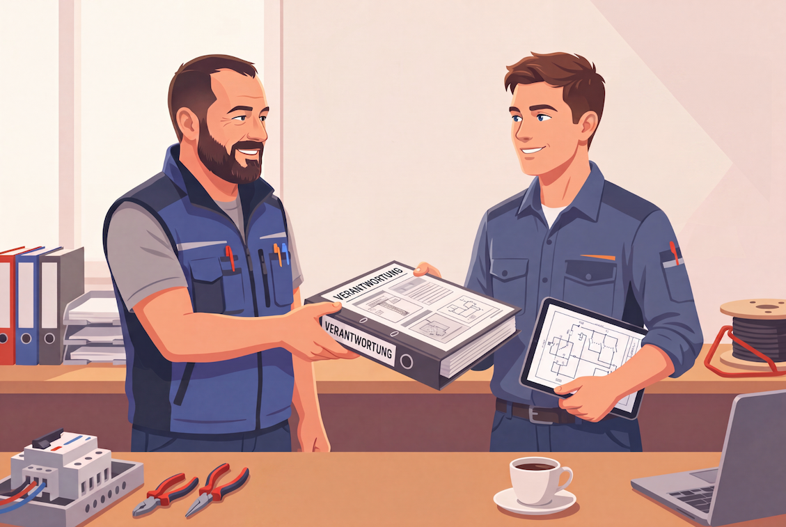 Verantwortung im Handwerk abgeben und eine funktionierende zweite Führungsebene aufbauen.
